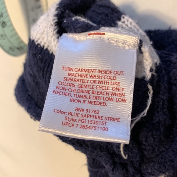 100% cotton comfortable, Hoodie in navy blue and white stripes, Size XL. - Picture 6 of 6